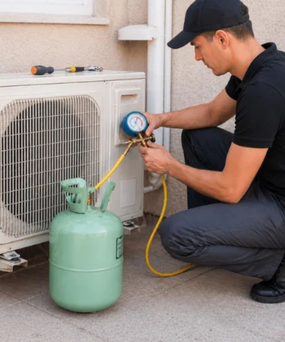AC Gas Refill and Outdoor Maintenance